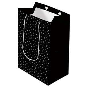 Rhinestones on black medium gift bag