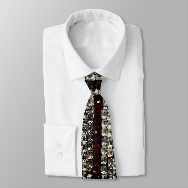 Rhinestones - red and white tie (Tied)