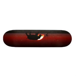 Rhino And Red Sunrise Skateboard