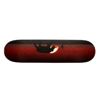 Rhino And Red Sunrise Skateboard