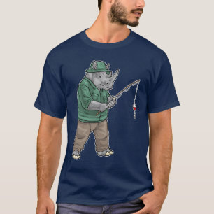 Rhino Angler Fishing rod Fishing T-Shirt