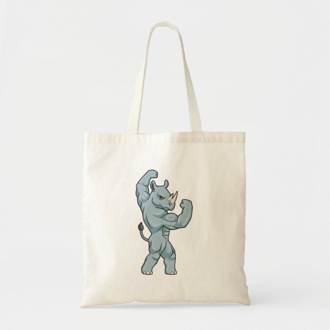 Rhino as Bodybuilder extreme Tote Bag (Front)