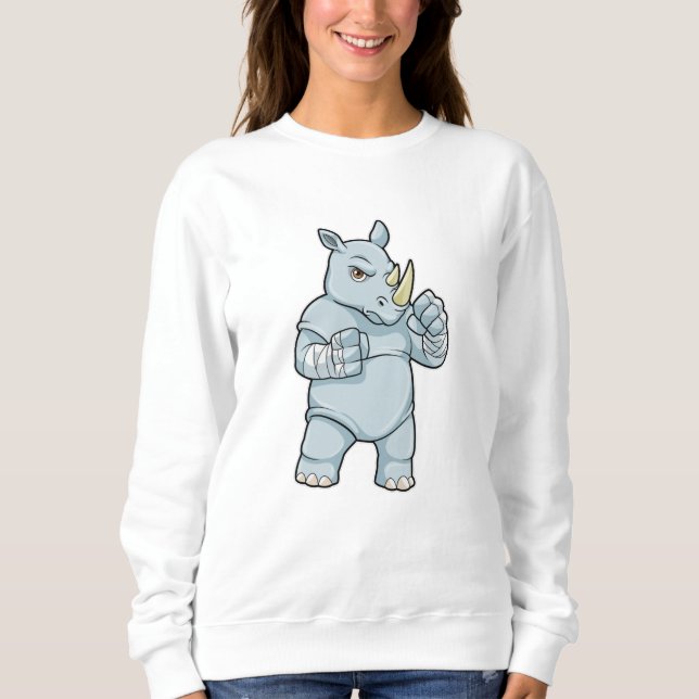Rhino as Boxer at Boxing Sweatshirt (Front)