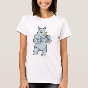 Rhino as Boxer at Boxing T-Shirt