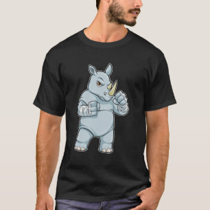 Rhino as Boxer at Boxing T-Shirt