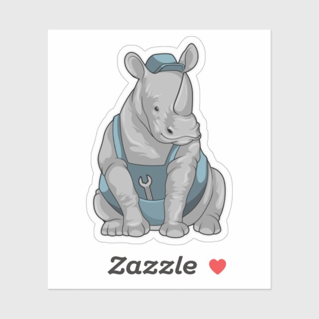 Rhino as Craftsman with Wrench (Sheet)