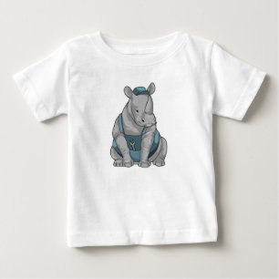 Rhino as Craftsman with Wrench Baby T-Shirt