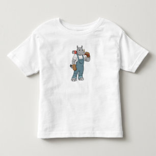 Rhino as Handyman with Water pump pliers Toddler T-Shirt