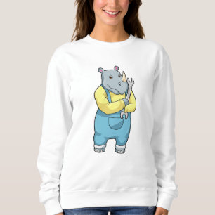 Rhino as Mechanic with Wrench Sweatshirt