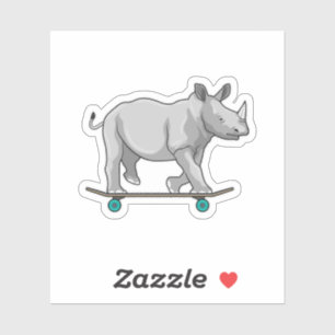 Rhino as Skater with Skateboard