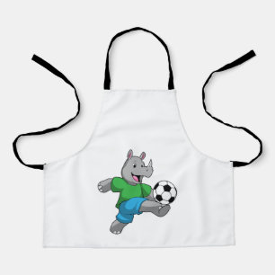 Rhino as Soccer player with Soccer Apron