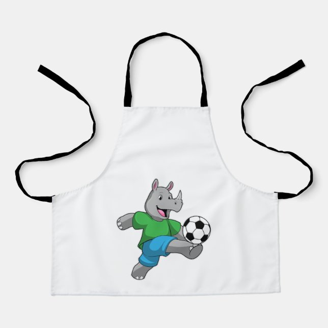 Rhino as Soccer player with Soccer Apron (Front)