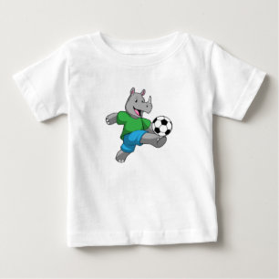 Rhino as Soccer player with Soccer Baby T-Shirt