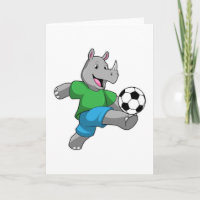Rhino as Soccer player with Soccer