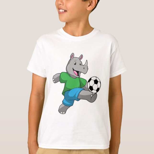 Rhino as Soccer player with Soccer T-Shirt (Front)