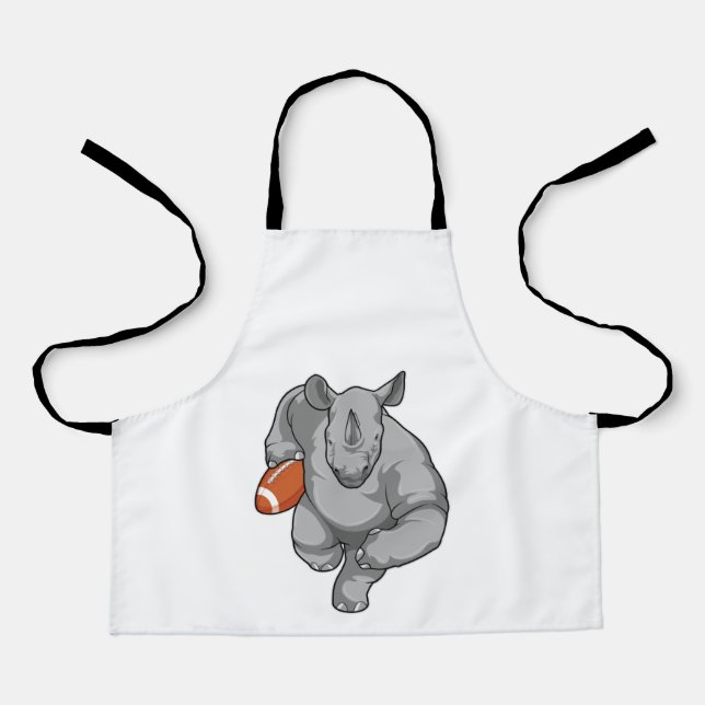 Rhino at Football Sports Apron (Front)
