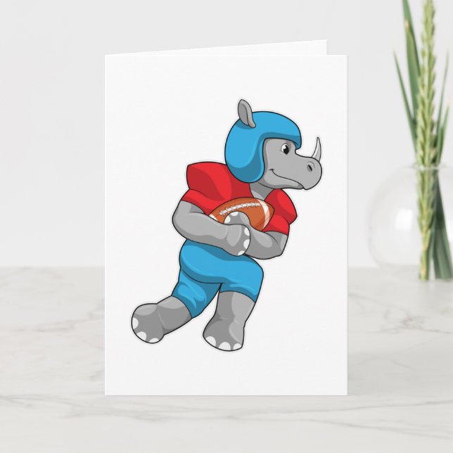 Rhino at Football Sports Card (Front)
