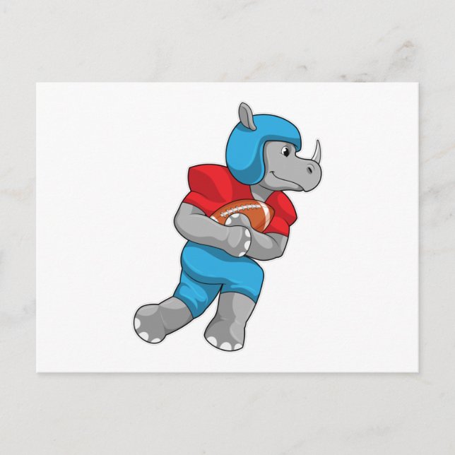 Rhino at Football Sports Postcard (Front)