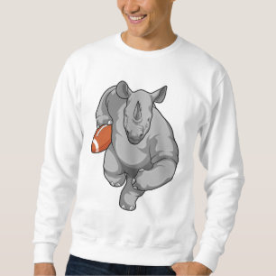 Rhino at Football Sports Sweatshirt