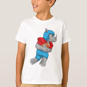 Rhino at Football Sports T-Shirt