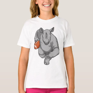 Rhino at Football Sports T-Shirt