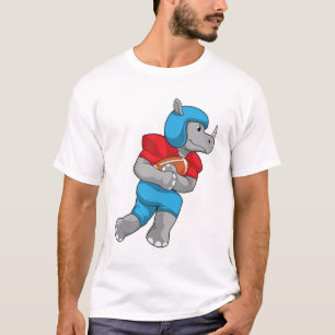 Rhino at Football Sports T-Shirt
