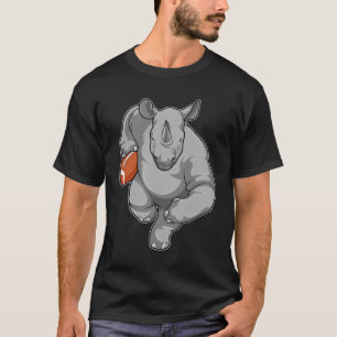 Rhino at Football Sports T-Shirt