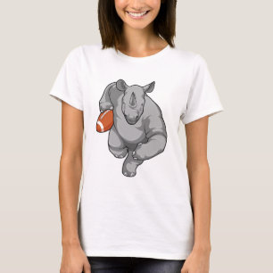 Rhino at Football Sports T-Shirt