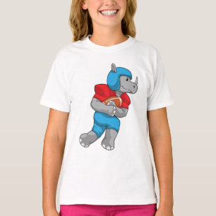 Rhino at Football Sports T-Shirt