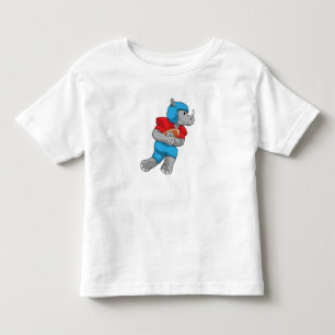 Rhino at Football Sports Toddler T-Shirt