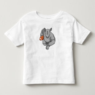 Rhino at Football Sports Toddler T-Shirt