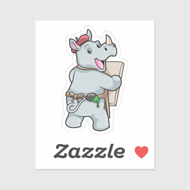 Rhino at Painting with Colours (Sheet)