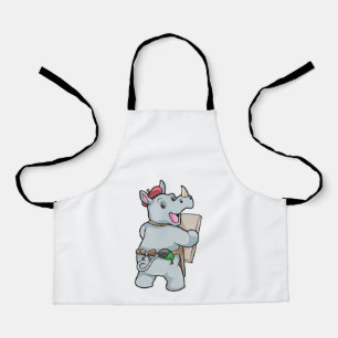 Rhino at Painting with Colours Apron