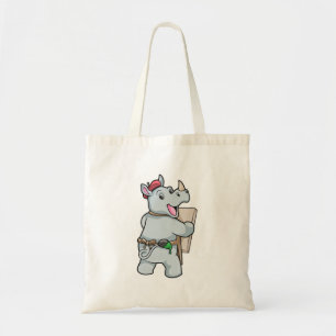 Rhino at Painting with Colours Tote Bag
