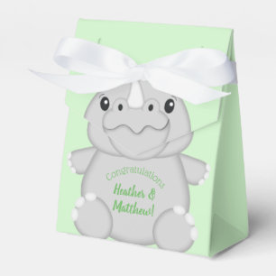 Rhino Baby Shower Safari Favour Box