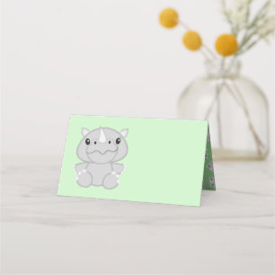 Rhino Baby Shower Safari Place Card