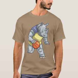 Rhino Basketball player Basketball T-Shirt