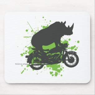 Rhino Biker Mouse Mat