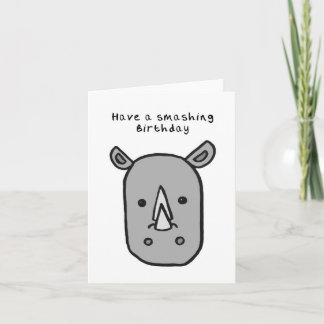 Rhino Birthday Card