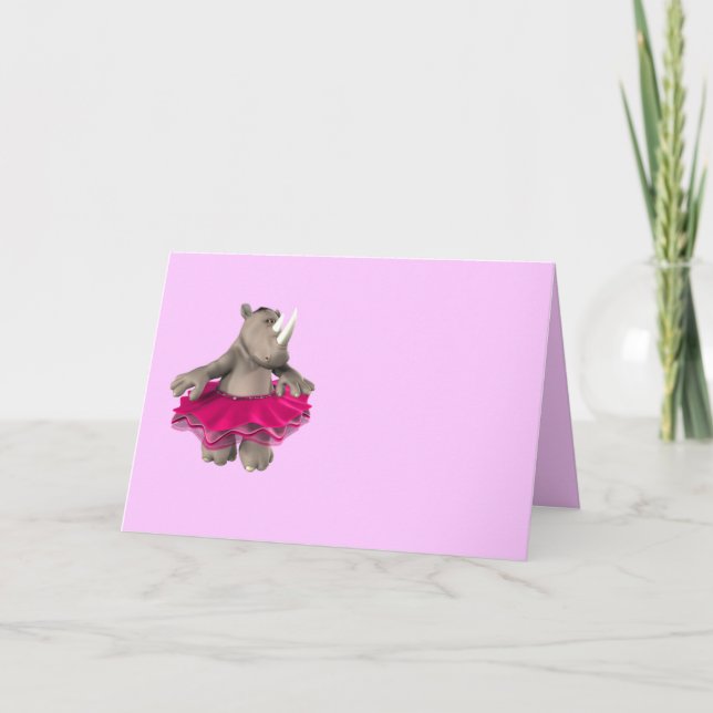 Rhino Blank Baby Shower Invitation Card (Front)