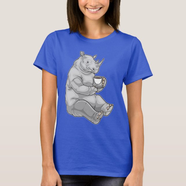 Rhino Coffee Cup T-Shirt (Front)