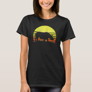 Rhino Cool Rhinoceros African Animals Retro Sunset T-Shirt