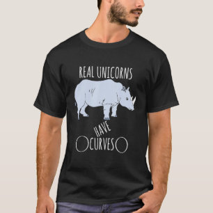 Rhino Costume Real Unicorns Have Curves T-Shirt
