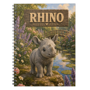 Rhino Cute Baby Storybook Nursery Animal Notebook