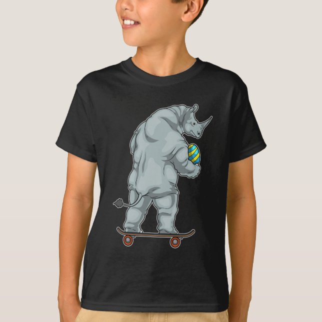 Rhino Easter Easter egg Skateboard T-Shirt (Front)