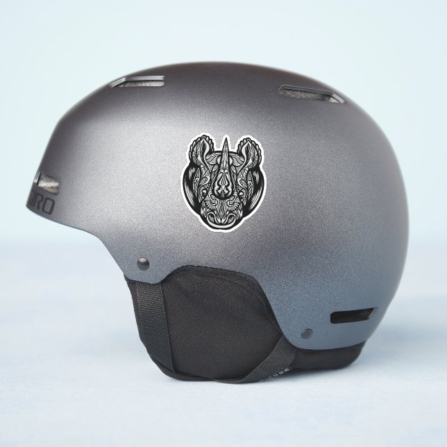 Rhino Face Ornamental design (Helmet Side)