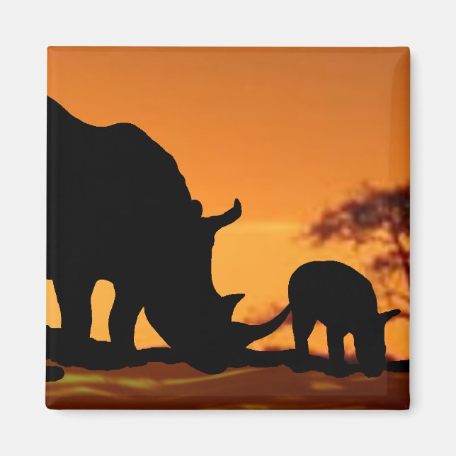 rhino family magnet (Front)