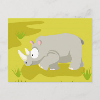Rhino from my world animals serie postcard