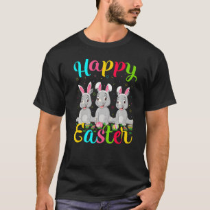Rhino  Funny Easter Egg Bunny Rhino Happy Easter T-Shirt