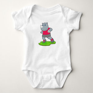 Rhino Handball player Handball Baby Bodysuit